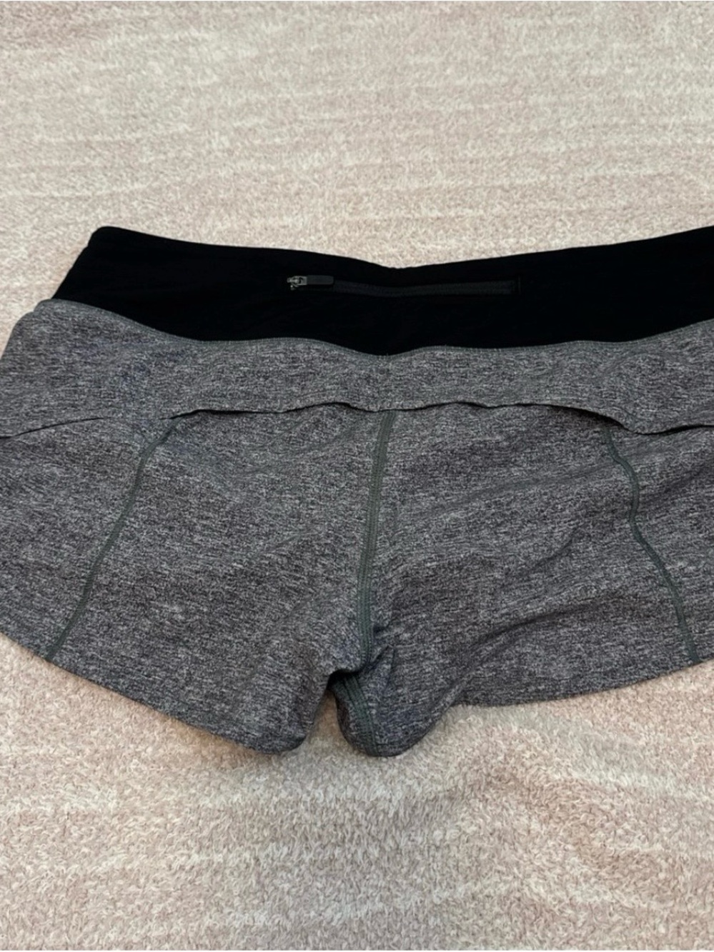 lululemon athletica Gray Shorts with Black Waistband - Picture 2 of 2